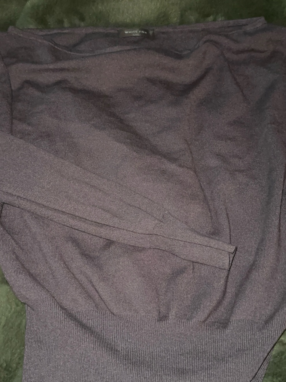 ♡ White Fox Boutique Can’t Find The Words Knit Sweater Charcoal - Picture 7 of 7